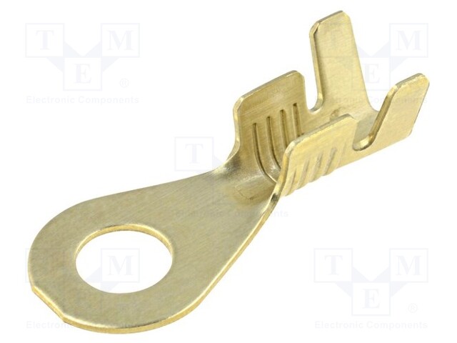 Ring terminal; M4; 1÷2.5mm2; crimped; for cable; straight; brass