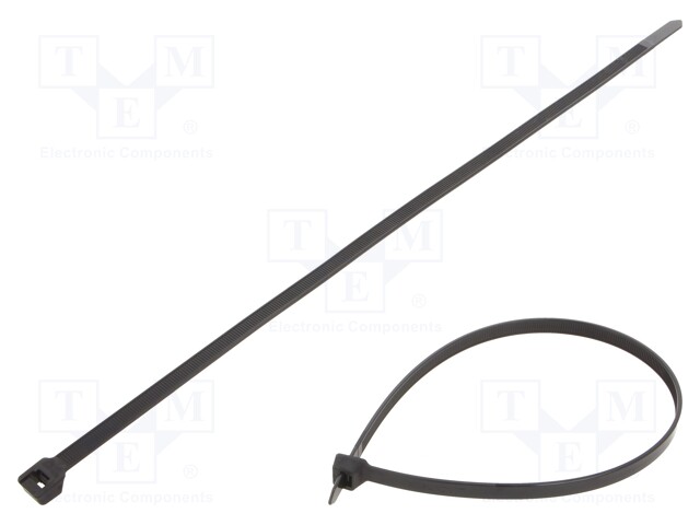 Cable tie; L: 368mm; W: 7.6mm; polyamide; 534N; black; Ømax: 102mm