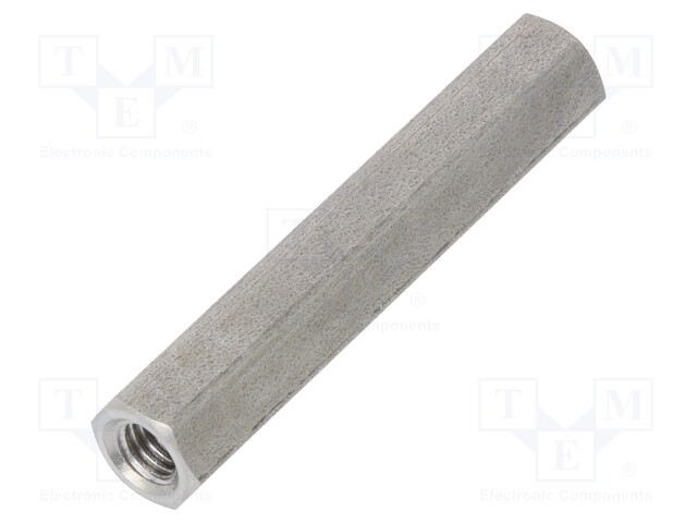 Screwed spacer sleeve; Int.thread: M5; 45mm; hexagonal