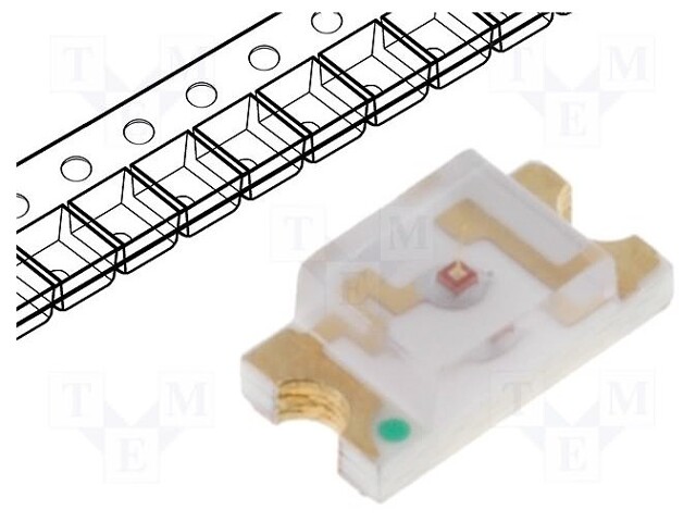 LED; SMD; 1206; yellow green; 6÷10mcd; 3.2x1.6x1.1mm; 120°; 20mA