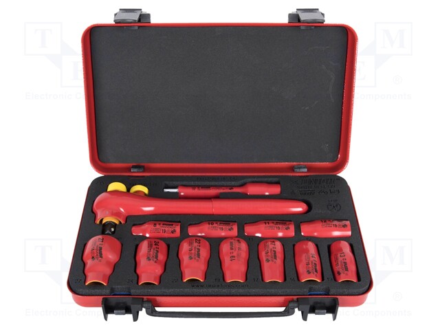 Wrenches set; insulated,hex socket,socket spanner; 13pcs.