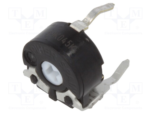 Potentiometer: mounting; single turn,horizontal; 50kΩ; 100mW