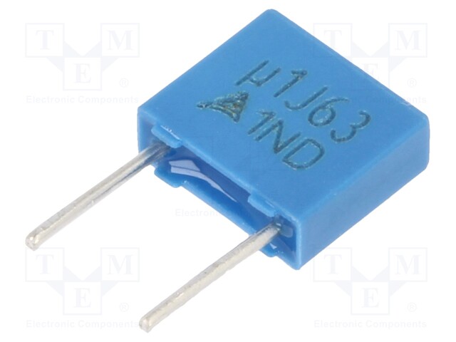 Capacitor: polyester; 100nF; 40VAC; 63VDC; Pitch: 5mm; ±5%