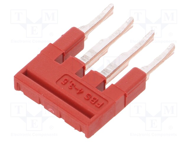 Screw bridge; ways: 4; red; Width: 3.5mm; UL94V-0