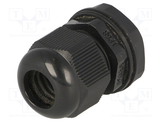 Cable gland; PG13,5; IP68; Mat: polyamide; black; UL94V-2; 15.8mm