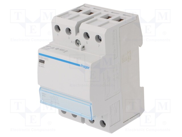 Contactor: 4-pole installation; 63A; 230VAC; NO x4; DIN; -10÷50°C