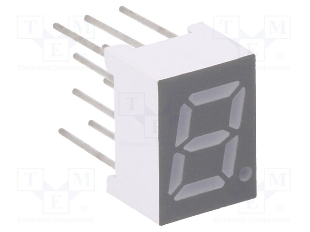 Display: LED; 7-segment; 7mm; 2.8"; No.char: 1; red; 30÷60mcd; anode