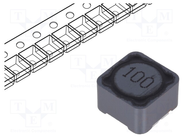 Inductor: wire; SMD; 10uH; 5.4A; 22mΩ; 12x12x8mm; ±20%; -40÷125°C