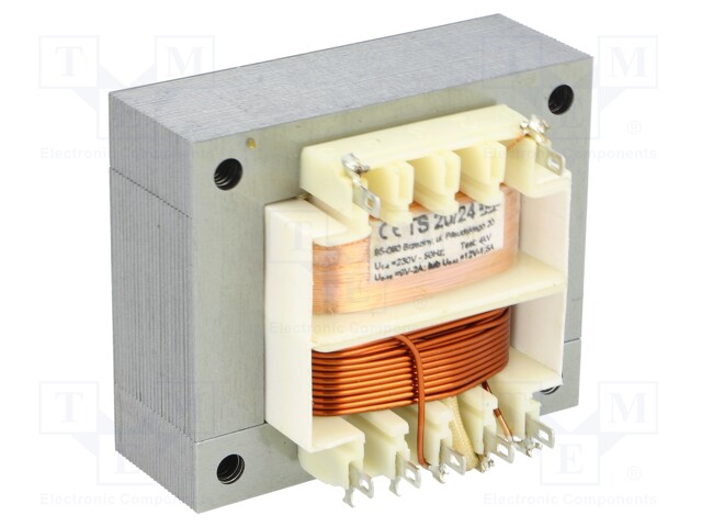 Transformer: mains; 20VA; 230VAC; 9V; 3V; 2A; 1.5A; IP00; Ins.class: I