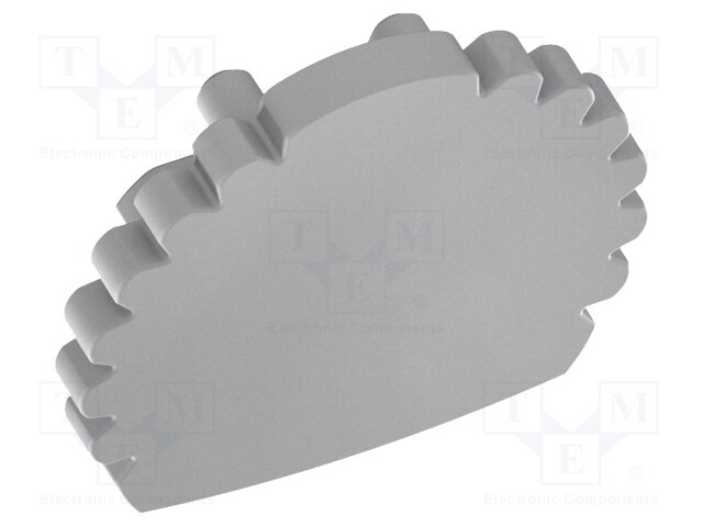 Cap for LED profiles; silver; 10pcs.