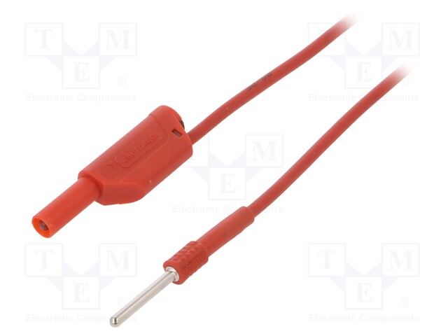 Test lead; PVC; 0.5m; red; 19A; Max contact res: 7mΩ