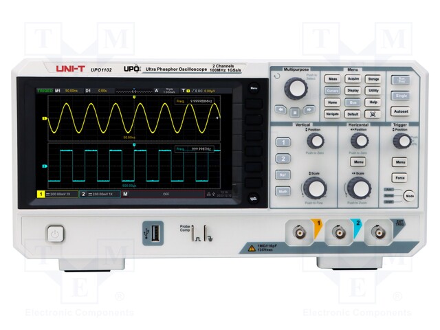 Oscilloscope: digital; Ch: 2; 100MHz; 1Gsps; 56Mpts; LCD TFT 8"