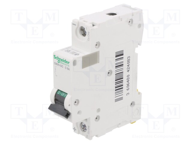 Circuit breaker; 500VDC; Inom: 6A; Poles: 1; DIN; Charact: C; 6kA