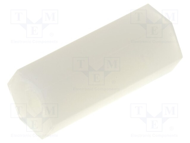 Screwed spacer sleeve; hexagonal; polyamide; M2; L: 11mm