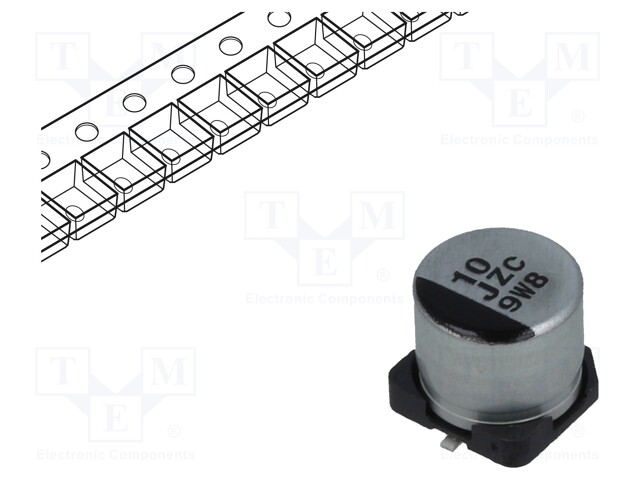 Capacitor: hybrid; 10uF; 63VDC; ESR: 120mΩ; ZC; SMD; ±20%; -55÷125°C