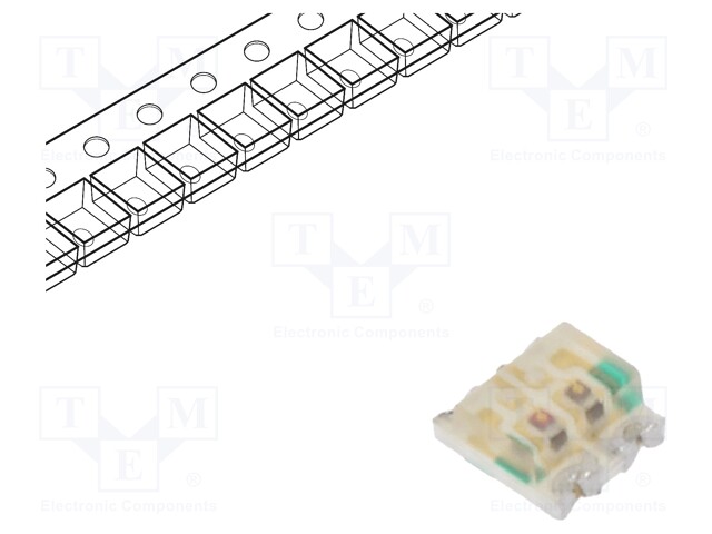 LED; SMD; 0606; red/green; 1.6x1.5x0.7mm; 120°; 1.95÷2.5/2.1÷2.5V