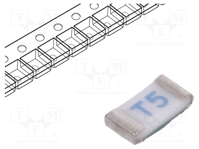 Fuse: fuse; time-lag; 5A; 63VAC; SMD; ceramic; Case: 1206; C1T; 63VDC