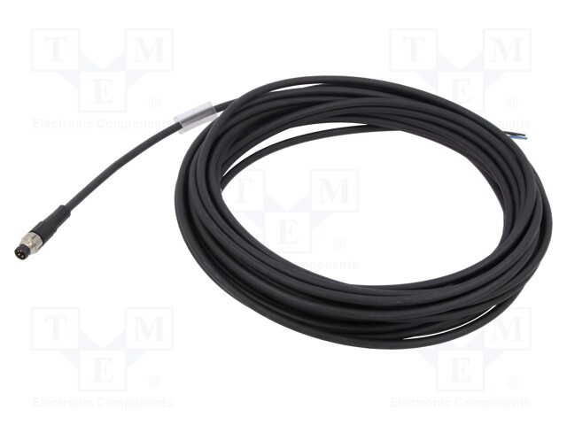 Connection lead; M8; PIN: 4; straight; 10m; plug; 60VAC; 4A; -25÷80°C