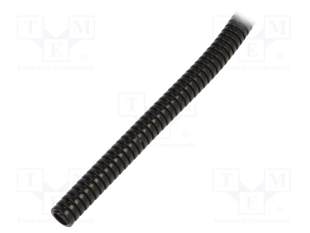 Conduit; ØBraid : 6.5mm; polyamide; black; Len: 100m; -40÷120°C