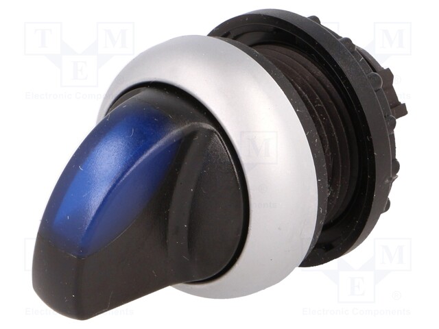 Switch: rotary; Stabl.pos: 3; 22mm; blue; Illumin: M22-FLED,M22-LED