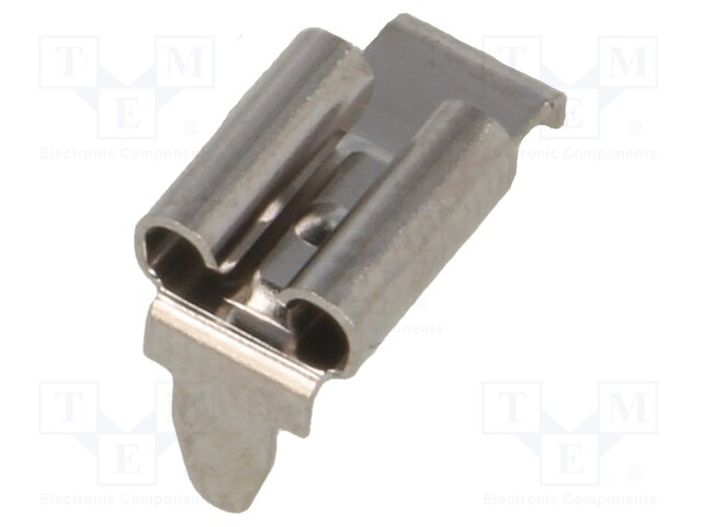 Terminal: flat; 4.8mm; 0.5mm; female; THT; brass; tinned; angled 90°