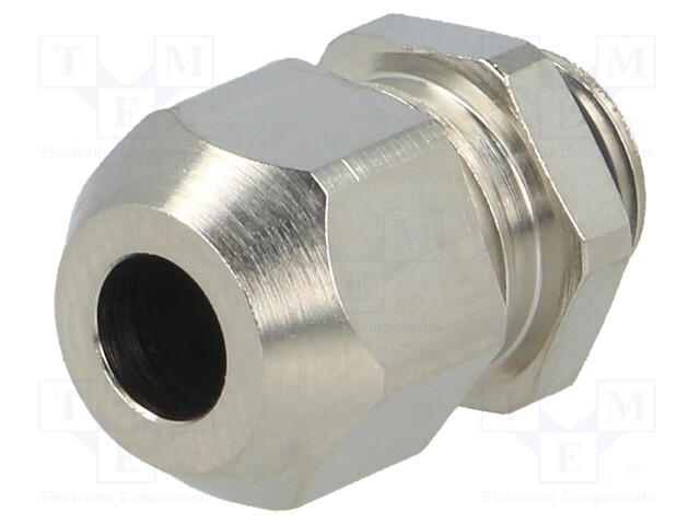 Cable gland; M8; IP68; Mat: brass; Body plating: nickel