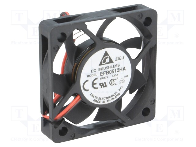 Fan: DC; axial; 50x50x10mm; 19.38m3/h; 30dBA; ball bearing; 5500rpm