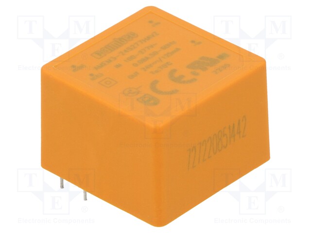 Converter: AC/DC; 3W; 85÷305VAC; Usup: 100÷430VDC; Uout: 24VDC; 79%