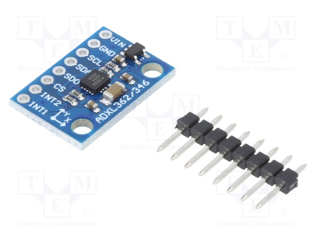 Sensor: position; accelerometer; 3.3÷5VDC; I2C,SPI; ADXL362