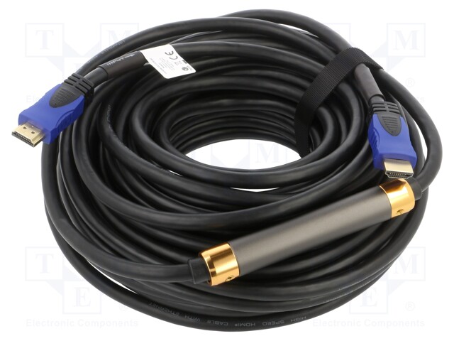 Cable; HDMI 2.0; HDMI plug,both sides; PVC; 20m; black; 30AWG