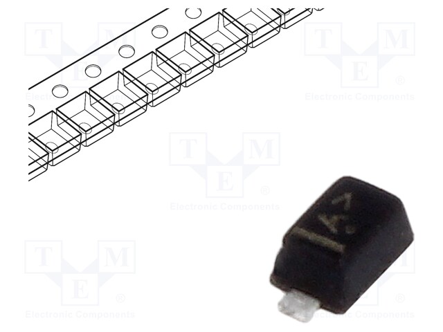 Diode: switching; SMD; 100V; 0.2A; 4ns; Package: reel,tape; SOD523F
