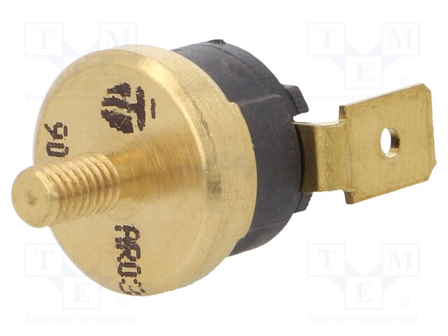 Sensor: thermostat; Output conf: SPST-NC; 90°C; 16A; 250VAC; ±5°C