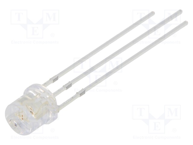 LED; 5mm; bicolour; red/yellow; 750÷1120mcd; 750÷1120mcd; 140°