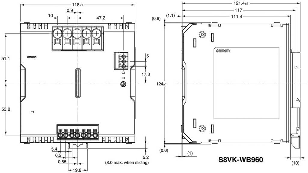 Power supply: switched-mode; 960W; 24VDC; 40A; 320÷576VAC; OUT: 1