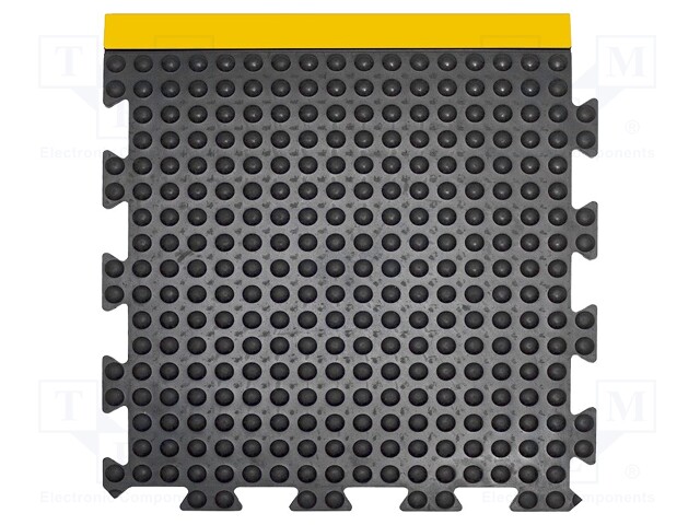 Anti fatigue mat; Width: 0.5m; L: 0.5m; Mat: rubber; Colour: black