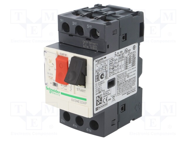 Motor breaker; 15kW; 230÷690VAC; DIN; Overcurrent release: 24÷32A