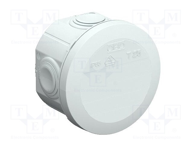 Enclosure: junction box; Ø: 80mm; Z: 51mm; polypropylene; IP65