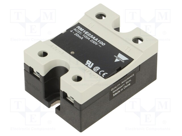 Relay: solid state; Icntrl: 4÷20mA; 100A; 90÷280VAC; -20÷70°C