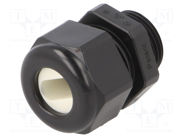 Cable gland; M20; IP65; Mat: polyamide; black; Holes no: 1; 14x6mm