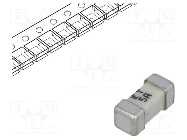 Fuse: fuse; time-lag; 5A; 125V; SMD; ceramic; Case: 2410; 454