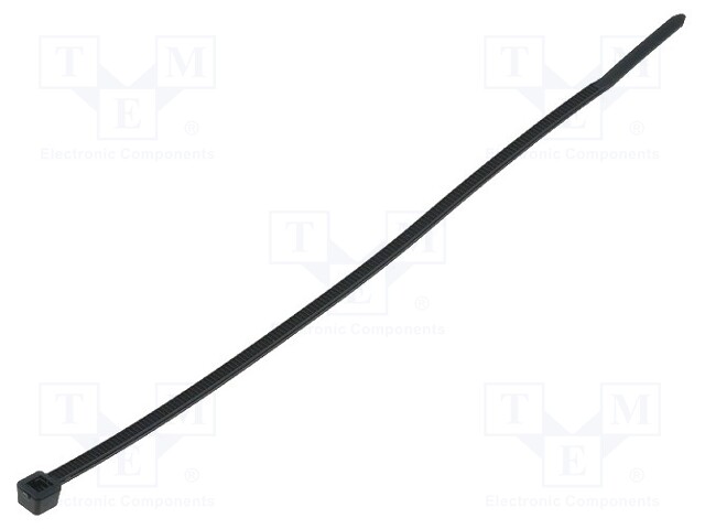 Cable tie; L: 145mm; W: 2.5mm; polyamide; 80N; black; Ømax: 35mm