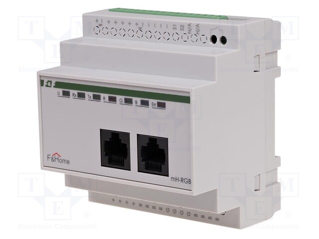 RGB controller; F&Home; for DIN rail mounting; 24VDC; IP20; RJ45