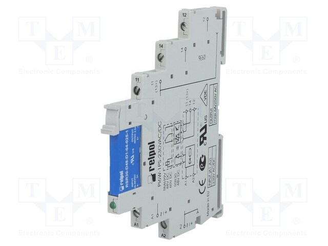 Relay: interface; SPST-NO; Ucoil: 230VDC; Ucoil: 230VAC; 1A