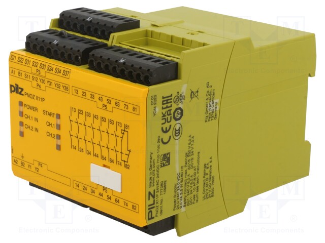 Module: safety relay; Series: PNOZ X11P; IN: 5; OUT: 10; -10÷55°C