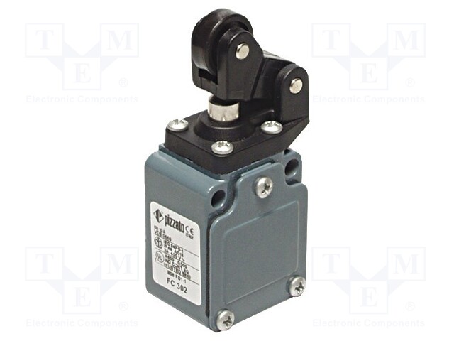 Limit switch; plastic roller Ø20mm; NO + NC; 6A; 400VAC; PG11