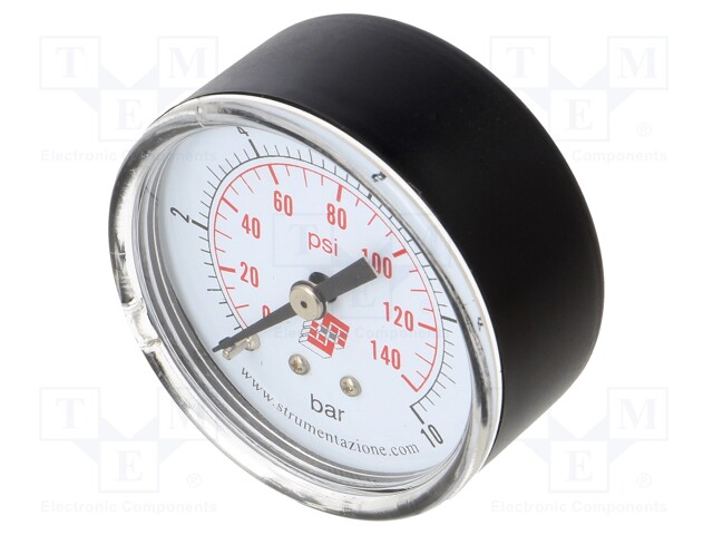 Manometer; 0÷10bar; non-aggressive liquids,inert gases; 50mm