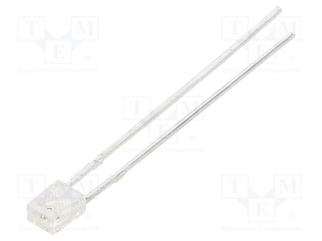 LED; rectangular; orange; 130°; Front: flat; 20mA; 1.6÷2.4V