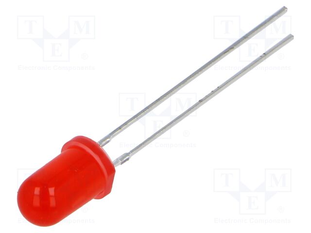 LED; 5mm; red; 750÷1120mcd; 60°; Front: convex; 12÷15V; No.of term: 2