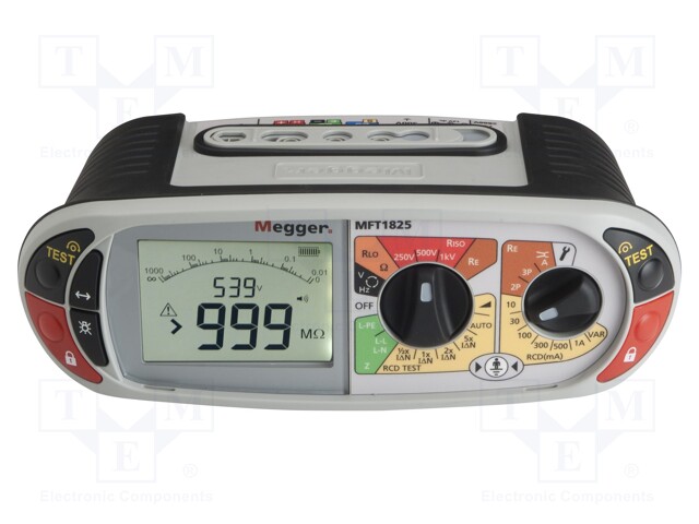 Meter: appliance meter; LCD,with a backlit; 10k÷1000MΩ; IP54