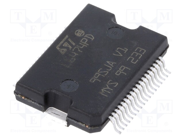 Motor Driver, Stepper, 8V to 45V supply, 3A/2 Outputs, PowerSO-36